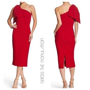Dress The Population Tiffany One Shoulder Dress